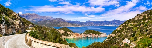 Foto Beautiful nature and sea scenery of Crete island, Istron bay