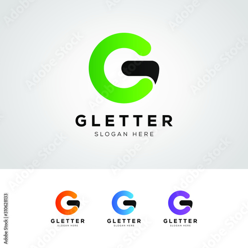 G letter with leaf Logo Template Design Vector, Emblem, Design Concept, Creative Symbol, Icon
