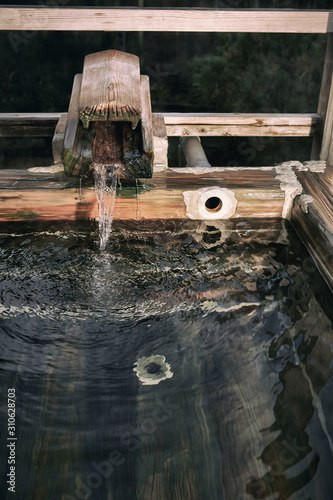 Japanese open air hot spring 