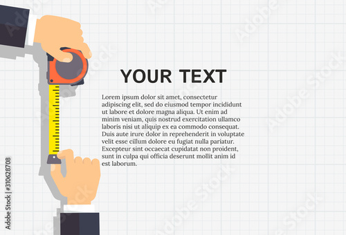 Measuring tape in the hands