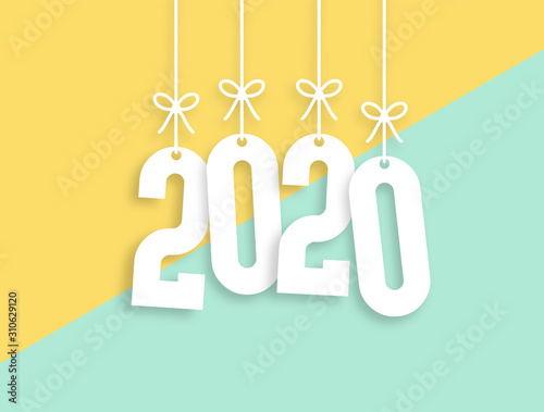 Obraz na płótnie 2020 Trendy Colorful Vector Backgorund w salonie