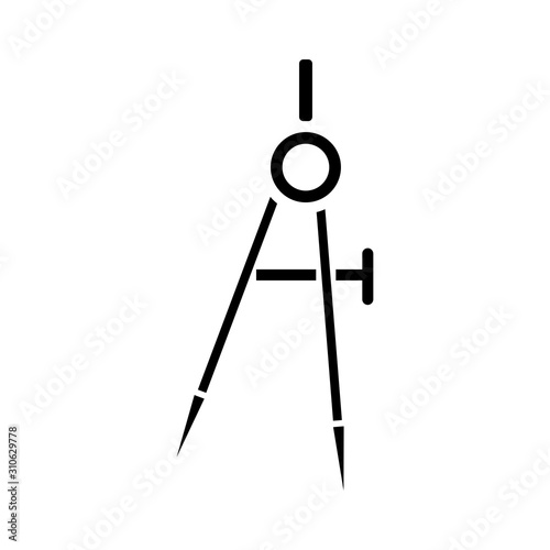 Calipers, divider icon vector in flat design