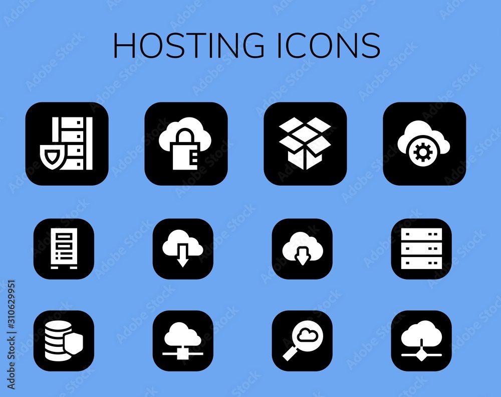 hosting icon set