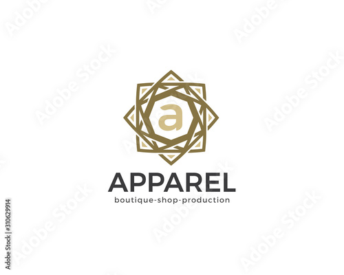 Apparel letter A logo design