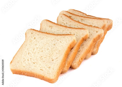 toast wheat bread sliced isolated on white background