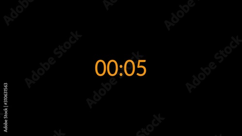 4K Animation Countdown Timer, Clock counting down, 10 seconds countdown timer photo