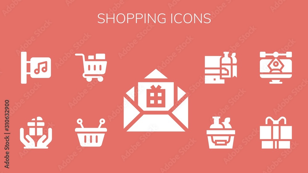 Modern Simple Set of shopping Vector filled Icons