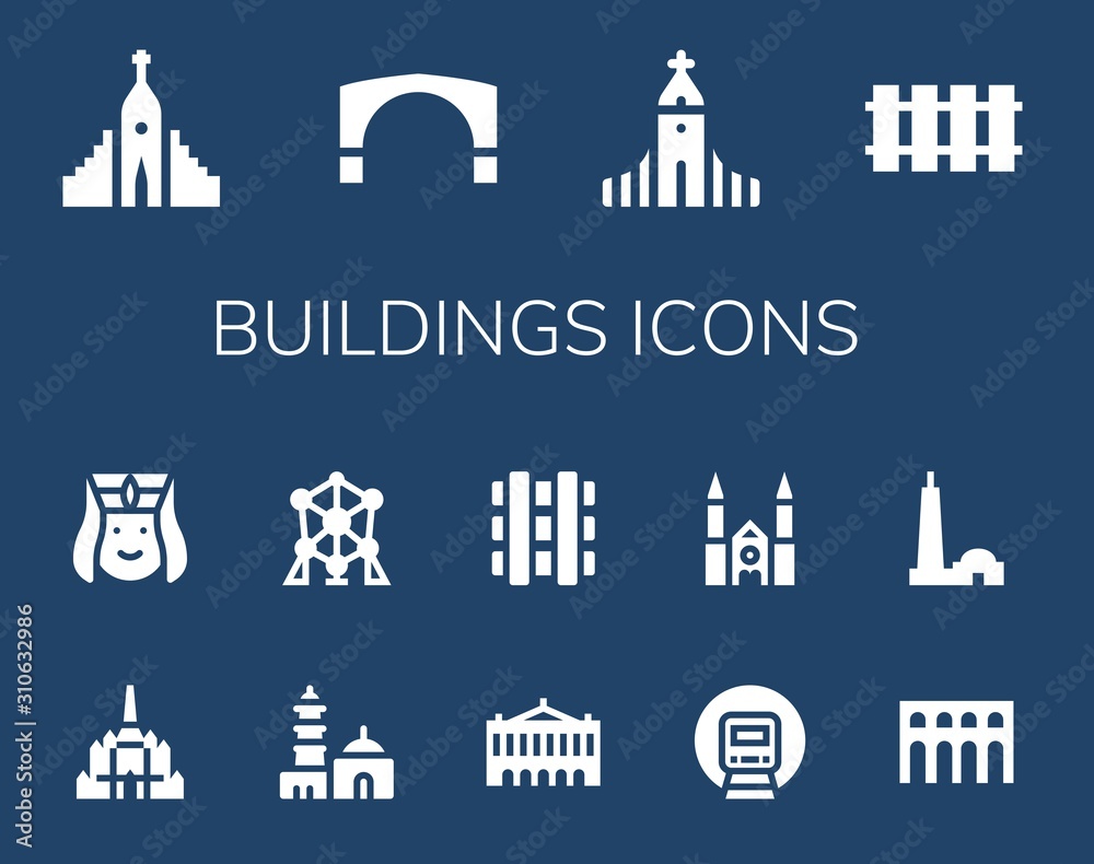 Obraz premium buildings icon set