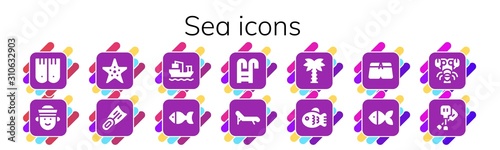sea icon set