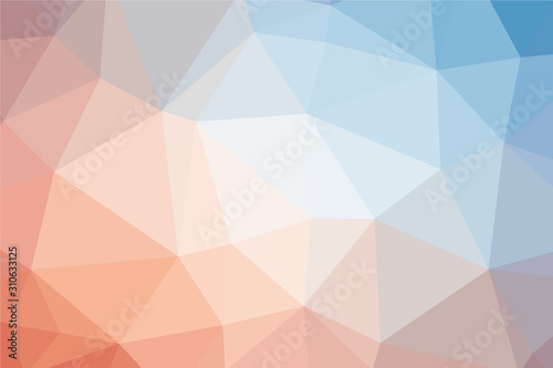 Multicolor polygon pattern. Low poly design