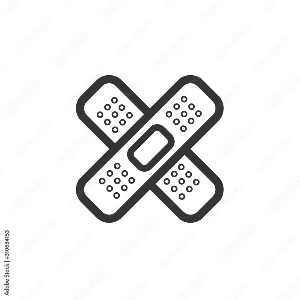 Bandage Plaster Minimalistic Flat Line Outline Stroke Icon Pictogram Symbol Bandage Plaster Minimalistic Flat Line Outline Stroke Icon Pictogram Symbol