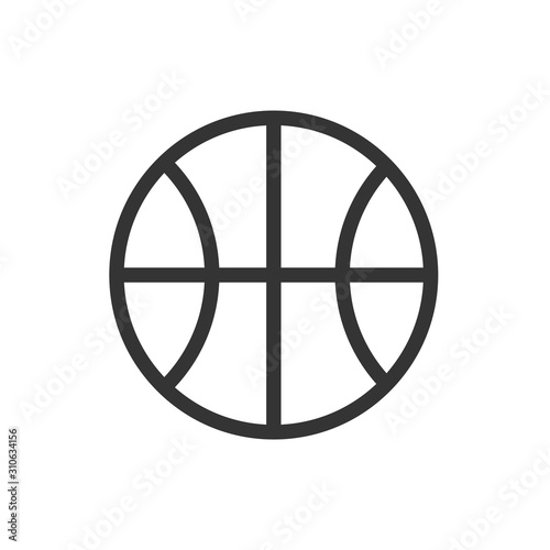 Professional   street basketball line art vector icon for apps and websites