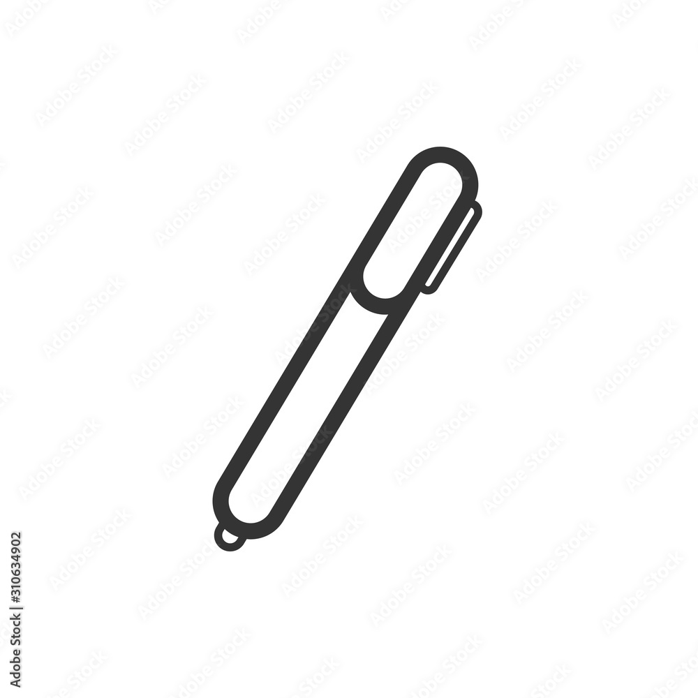 Pen icon vector illustration logo template for many purpose. Isolated on white background