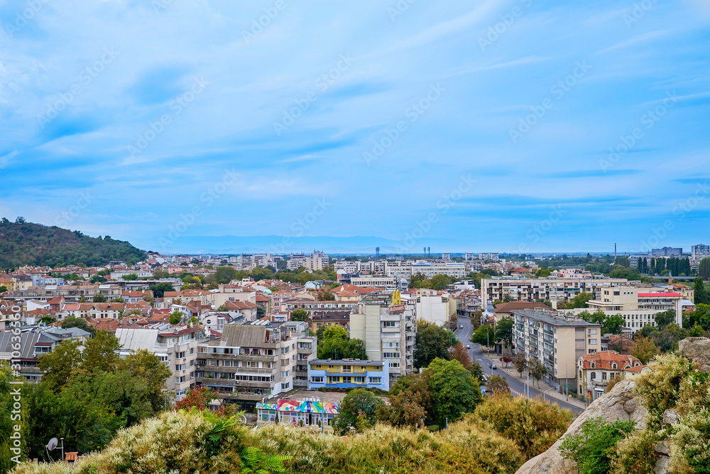 Panoramic view of Plovdiv City in summer 6