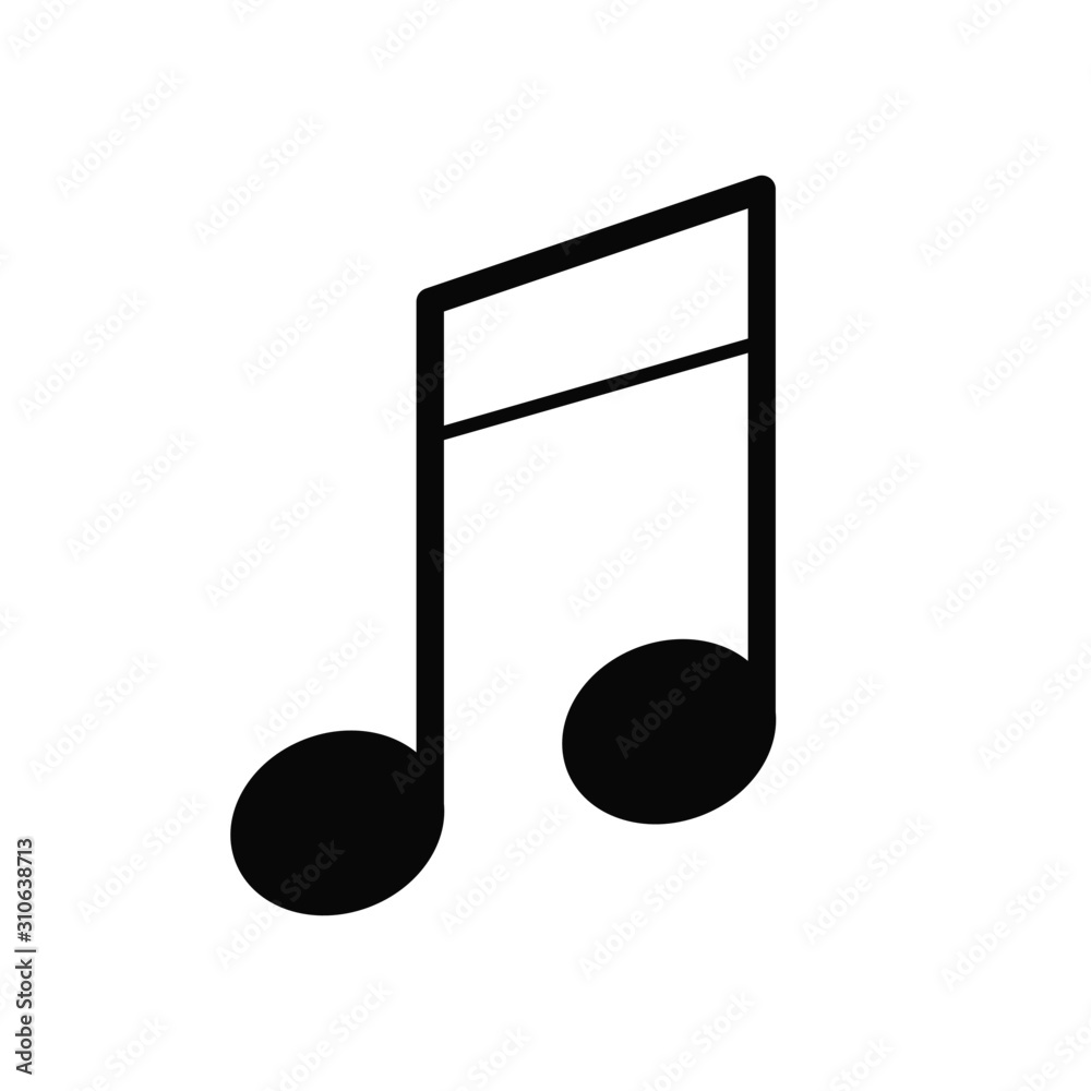 music note vector isolated icon music note vector isolated icon