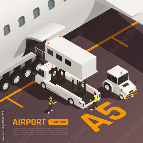 Airport Baggage Loading Background