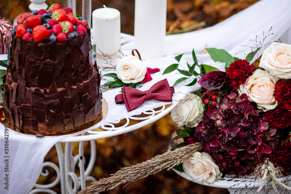 christmas cake with decoration