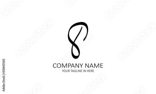 The concept of the logo with the initials letter B is a simple classical model handwritten script, very suitable for a symbol or company logo in an art or photography midwife