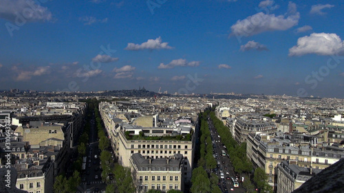 Cityscape of Paris  aerial view