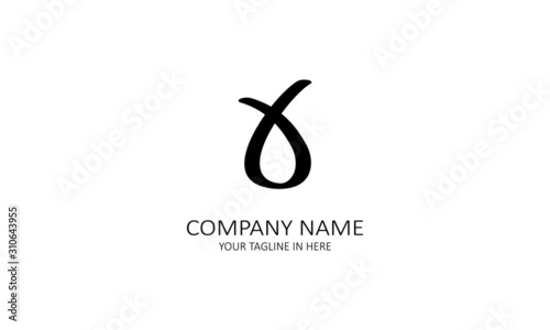 The concept of the logo with the initials letter B is a simple classical model handwritten script, very suitable for a symbol or company logo in an art or photography midwife