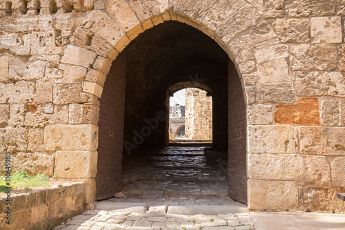 The interior of the Citadel of Raymond de Saint-Gilles  a crusader fortress. Tripoli  Lebanon - June  2019