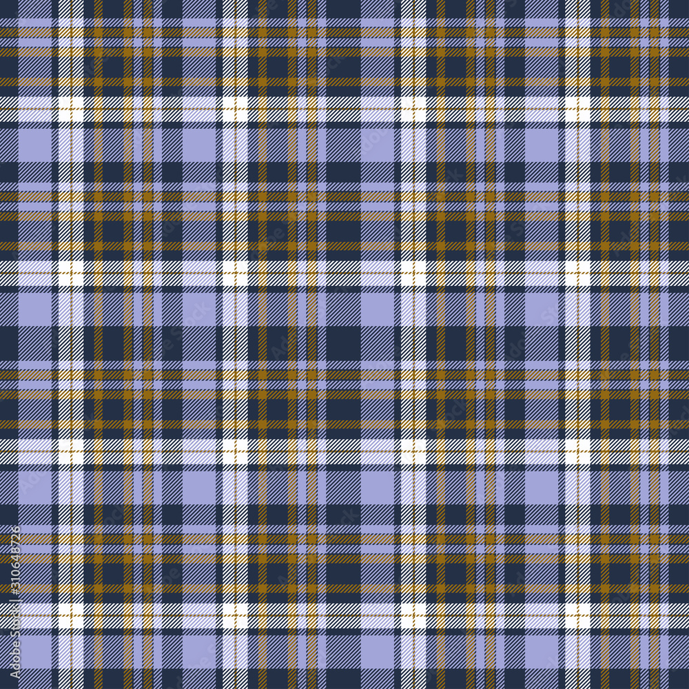 Tartan plaid purple and yellow seamless checkered vector pattern. Tartan plaid purple and yellow seamless checkered vector pattern.