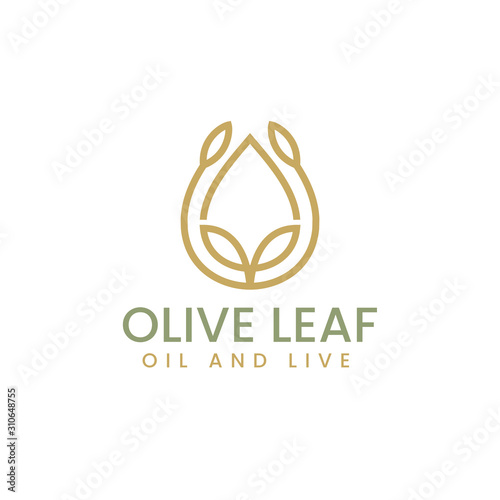 Olive Oil / Droplet and Flower logo design