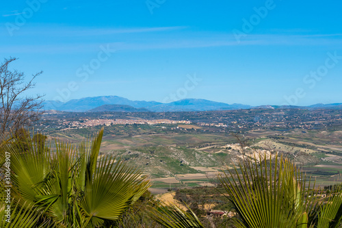 Sicilian Landscape with the Madonie Mountains in the Background, Mazzarino, Caltanissetta, Sicily, Italy, Europe