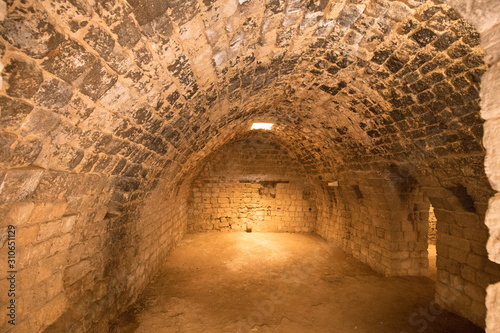 The interior of the Citadel of Raymond de Saint-Gilles, a crusader fortress. Tripoli, Lebanon - June, 2019