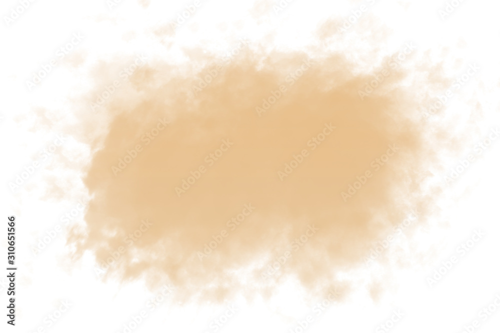 Abstract brown watercolor on white background