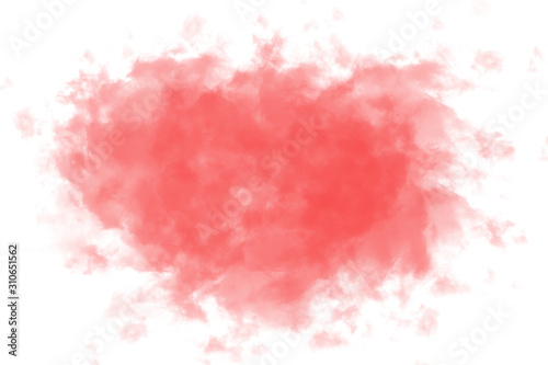 Abstract red watercolor on white background