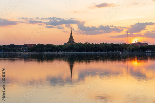 In Khon Kaen province with Phra Mahathat Kaen Nakhon at Wat Nong Wang in Thailand © RoBird
