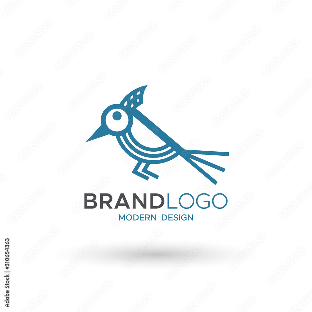 Naklejka premium Bird Logo modern style, can use for mascot brand business. Vector illustrations