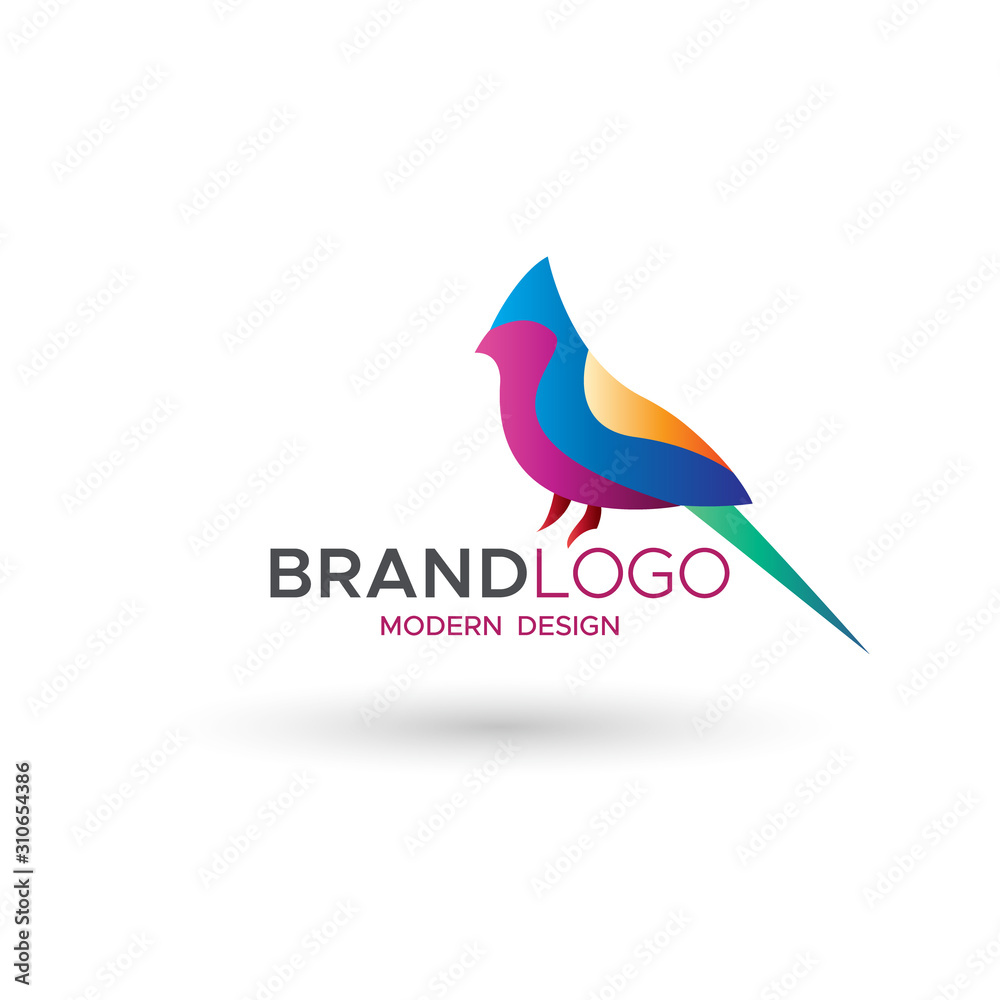 Bird Logo modern style, can use for mascot brand business. Vector illustrations