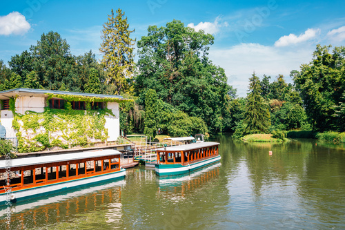 Castle Lednice garden lake at summer in Lednice, Czech Republic © Sanga