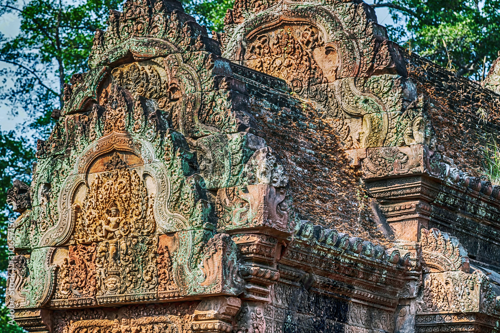 Obraz premium Banteay Srei Srey temple Angkorian sites in Cambodia Siem Reap, Cambodia