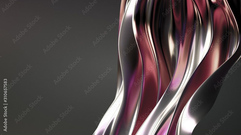 Naklejka premium Beautiful luxury elegant backdrop with silk fabric drapery. 3d illustration, 3d rendering.
