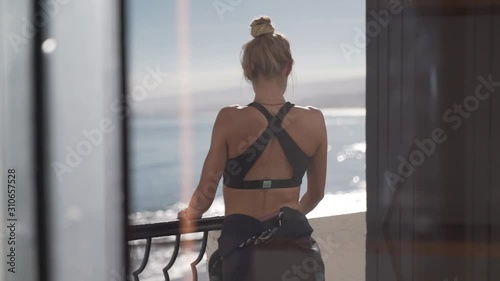Woman on balcony