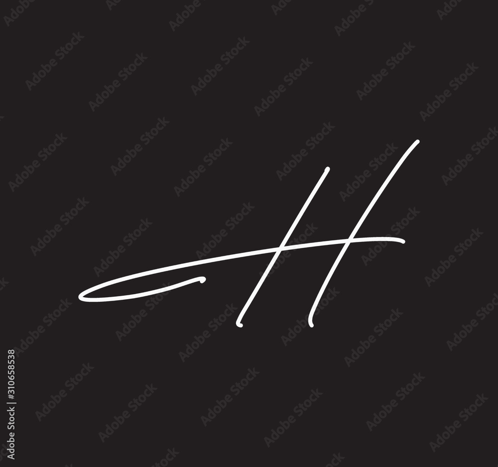 Initial Signature Letter Handwritten Calligraphy Initial Signature Letter Handwritten Calligraphy