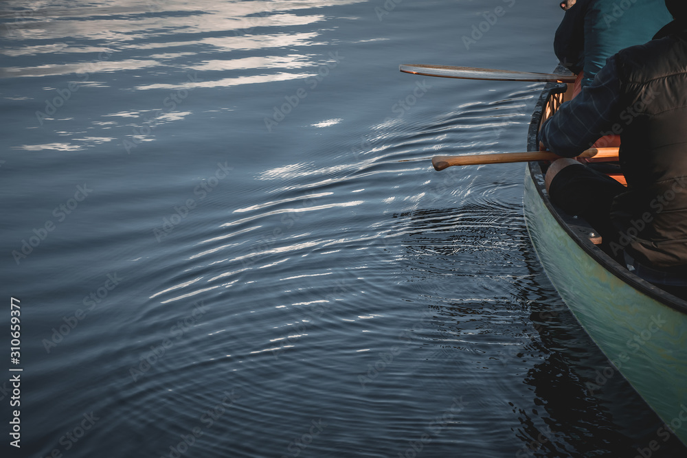 Fototapeta premium Oar. Rowing. Canoe. Kayak. Boat.