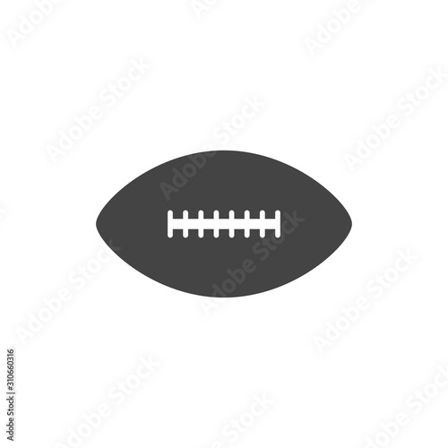 American football ball flat vector icon