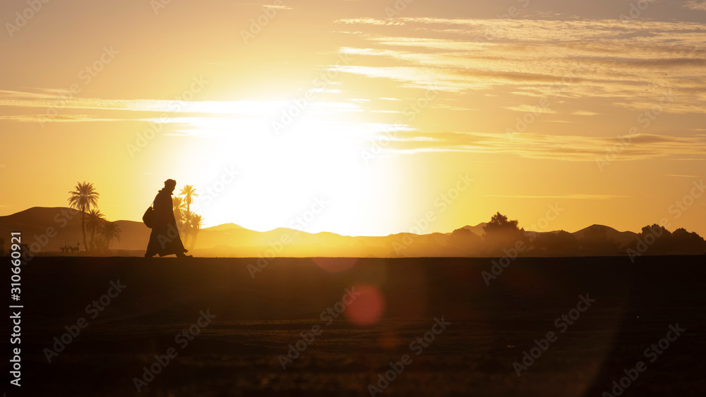 Naklejka premium Nomada del desierto