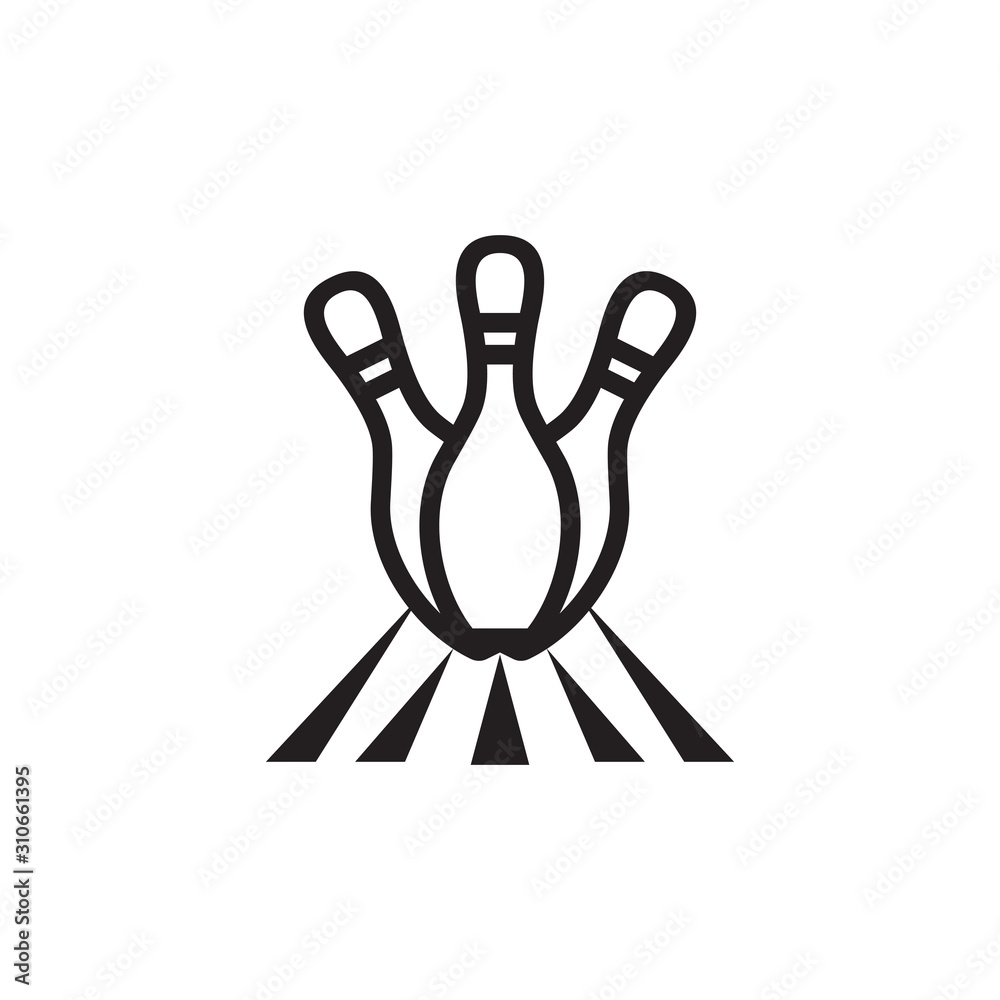Fototapeta premium Bowling sport icon logo design vector template