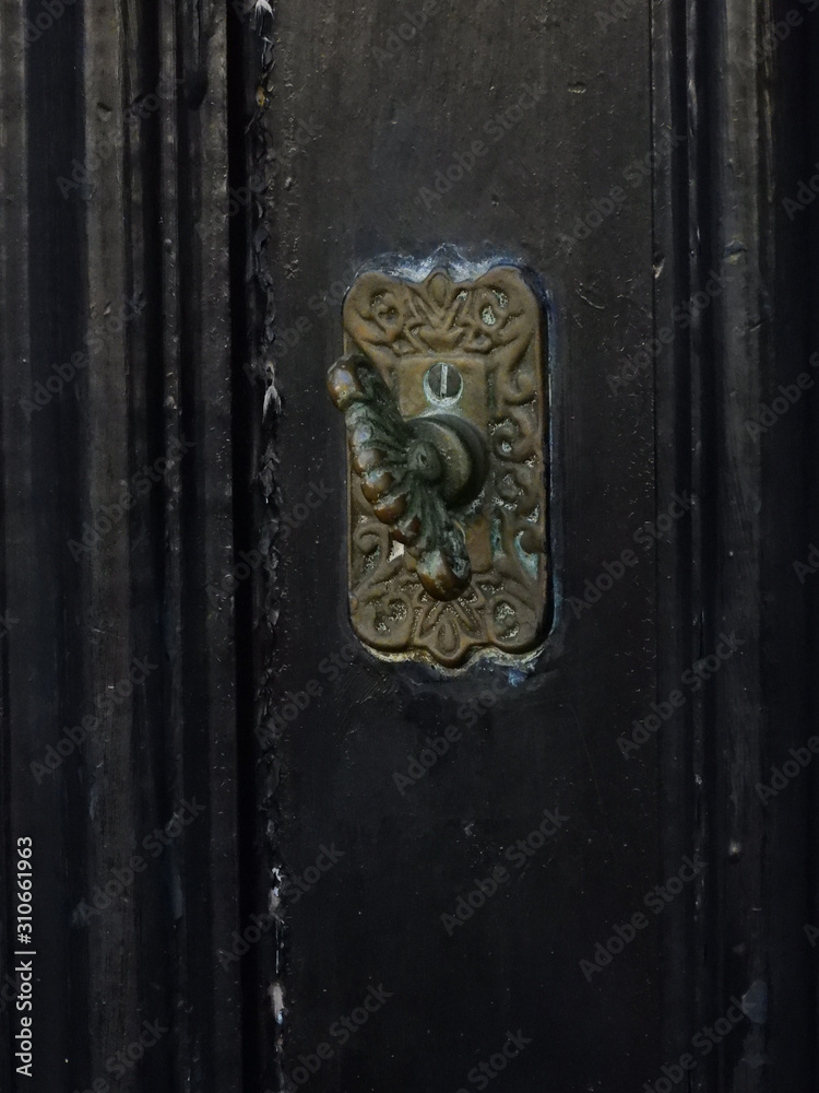 brass door lock