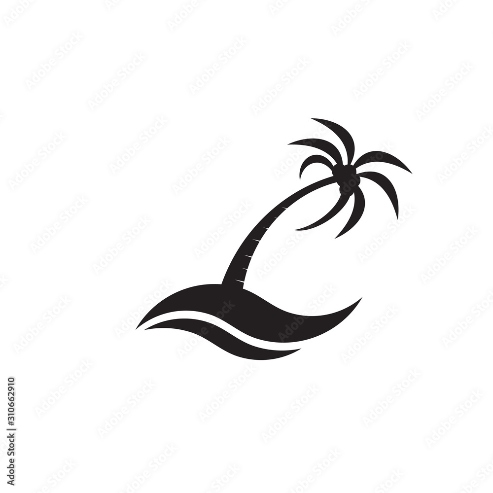 Coconut tree icon logo design vector template Coconut tree icon logo design vector template