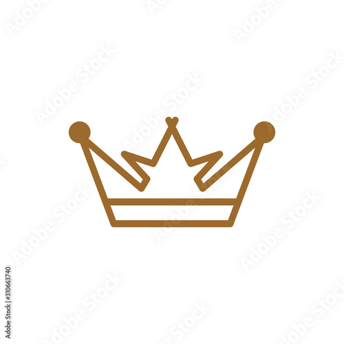 Luxury crown icon logo design vector template