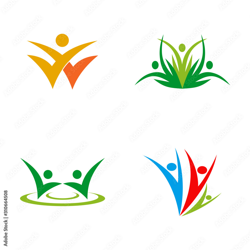 Human character icon logo design vector template Human character icon logo design vector template