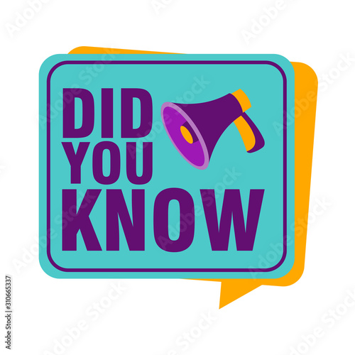 Did you know text and megaphone