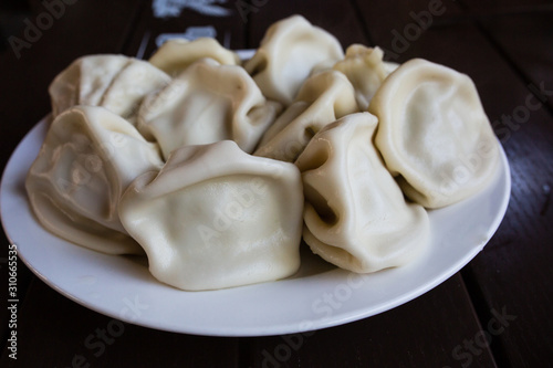 Georgian traditional Khinkali with meat