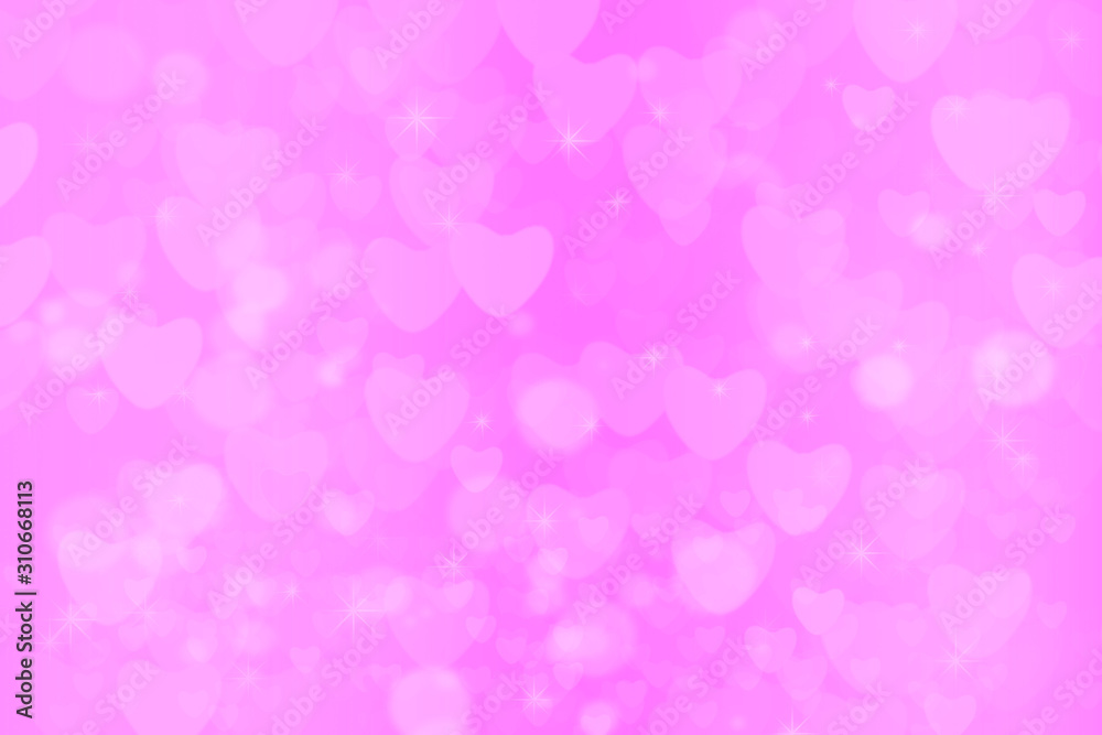 light pink heart star rainbow bubble and white heart abstract